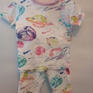 Burt's Bees Multicolor Planet Print Kids Pajamas